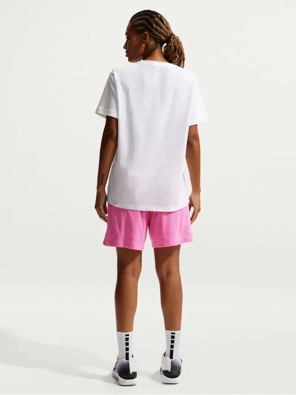 Nike BF CREW White Short Sleeve Tee oversized/loosefit Red and Pink Graphic